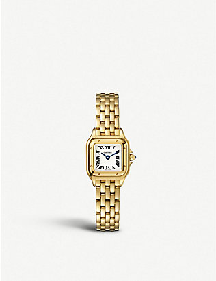 CARTIER: CRWGPN0016 Panthère de Cartier mini 18ct yellow-gold quartz watch