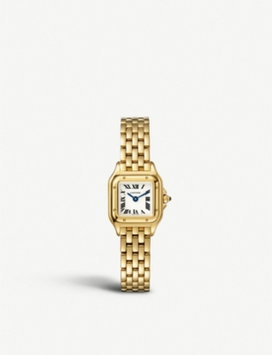 CARTIER: CRWGPN0016 Panthère de Cartier mini 18ct yellow-gold quartz watch