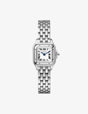 CARTIER - CRWSPN0019 Panthère de Cartier mini stainless-steel quartz ...