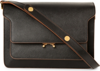 MARNI - Trunk saffiano leather shoulder bag | Selfridges.com