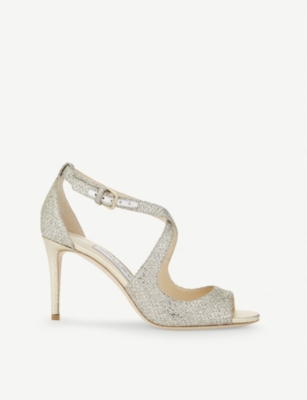 champagne heeled sandals