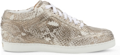 JIMMY CHOO - Miami snake-embossed leather trainers | Selfridges.com