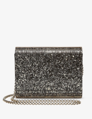 JIMMY CHOO: Candy glitter acrylic clutch bag