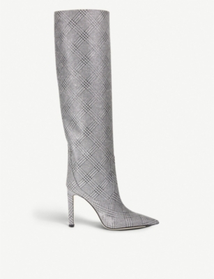 Mavis 100 glitter knee-high boots - Silver