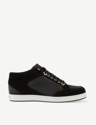 JIMMY CHOO - Miami suede and fine glitter trainers | Selfridges.com