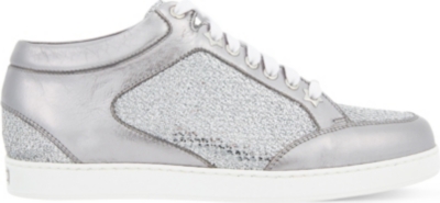 silver jimmy choo trainers