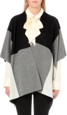 KAREN MILLEN - Oversized knitted colour-block cape | Selfridges.com