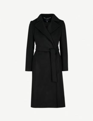 KAREN MILLEN - Belted wool-blend coat | Selfridges.com