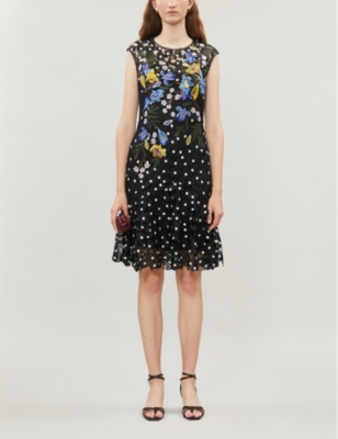 karen millen floral embroidered dress