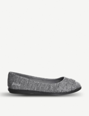 Blowfish Malibu Womens Grey New Jersey Glo Criss-cross Canvas Flats Eur 37 / 4 Uk In Gray