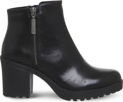 - Grace leather ankle boots