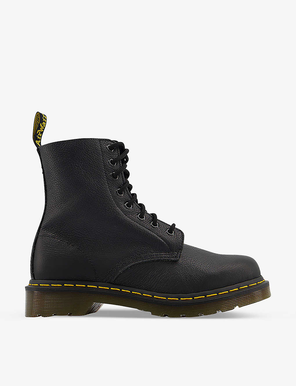 Dr. Martens Womens Black Virginia 8-eyelet Leather Boots