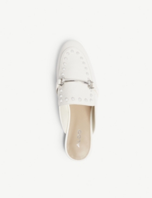 aldo white mules