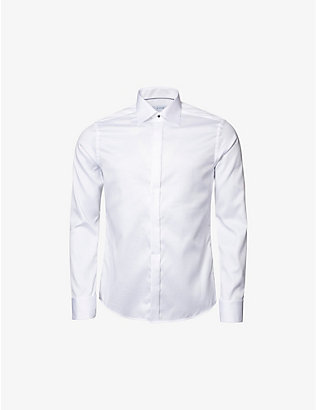 ETON: Signature Twill contemporary-fit cotton Tuxedo shirt
