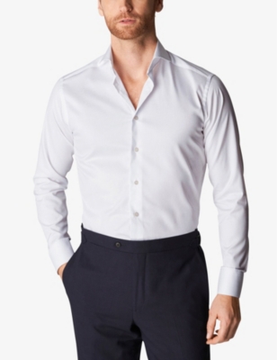 ETON: Slim-fit single-cuff cotton-twill shirt