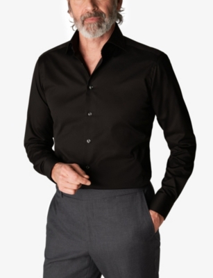 ETON: Slim-fit cotton-twill shirt