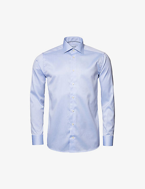 ETON: Slim-fit cotton-twill shirt