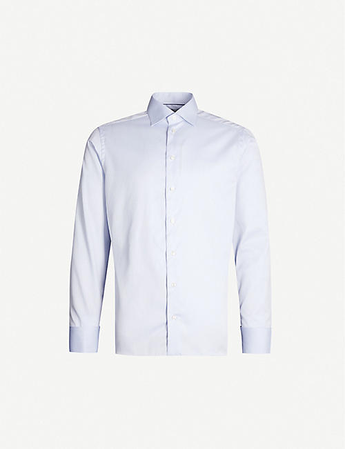ETON: Slim-fit French-cuff cotton-twill shirt