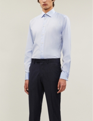 ETON: Slim-fit French-cuff cotton-twill shirt
