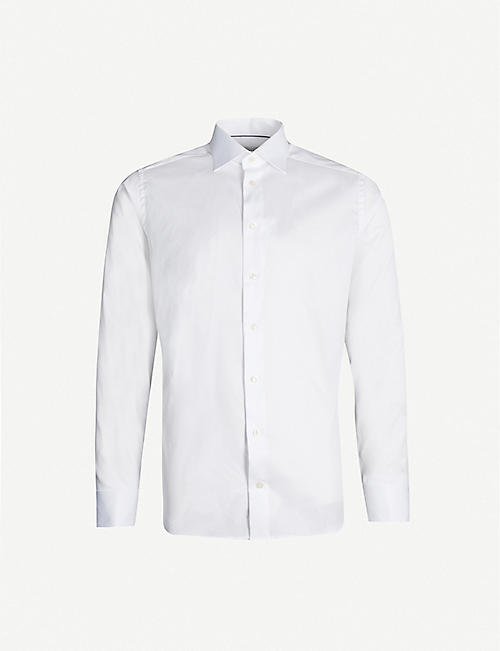 ETON: Slim-fit French-cuff cotton-twill shirt