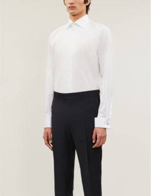 ETON: Slim-fit French-cuff cotton-twill shirt