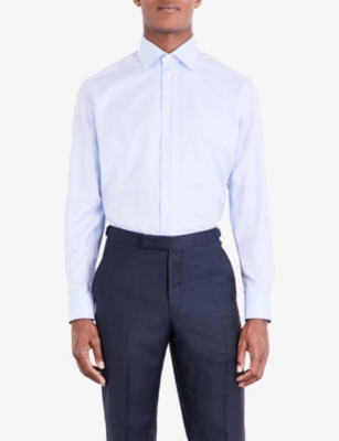 ETON: Long-sleeved single-cuff regular-fit cotton-twill shirt