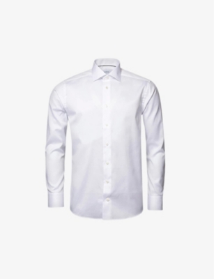 Eton Slim-fit Cotton-twill Shirt In White