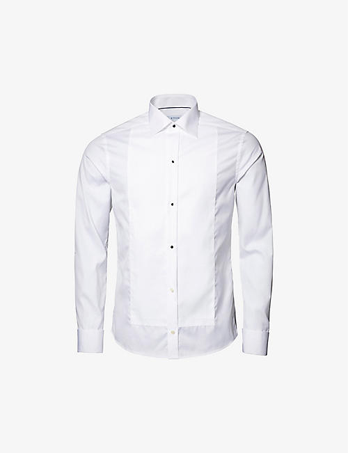 JARRE: Contemporary-fit cotton-twill shirt