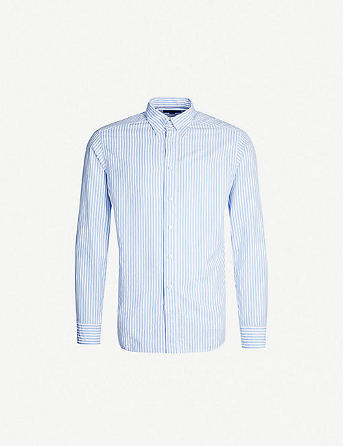ETON: Striped slim-fit cotton shirt