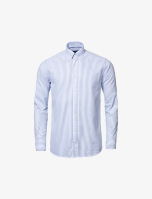 Eton Striped Regular-fit Cotton Shirt In Blue