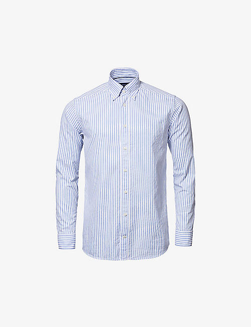 ETON: Striped slim-fit cotton shirt