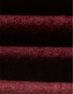 Shop Eton Tasselled Cashmere Scarf In Dark Purple