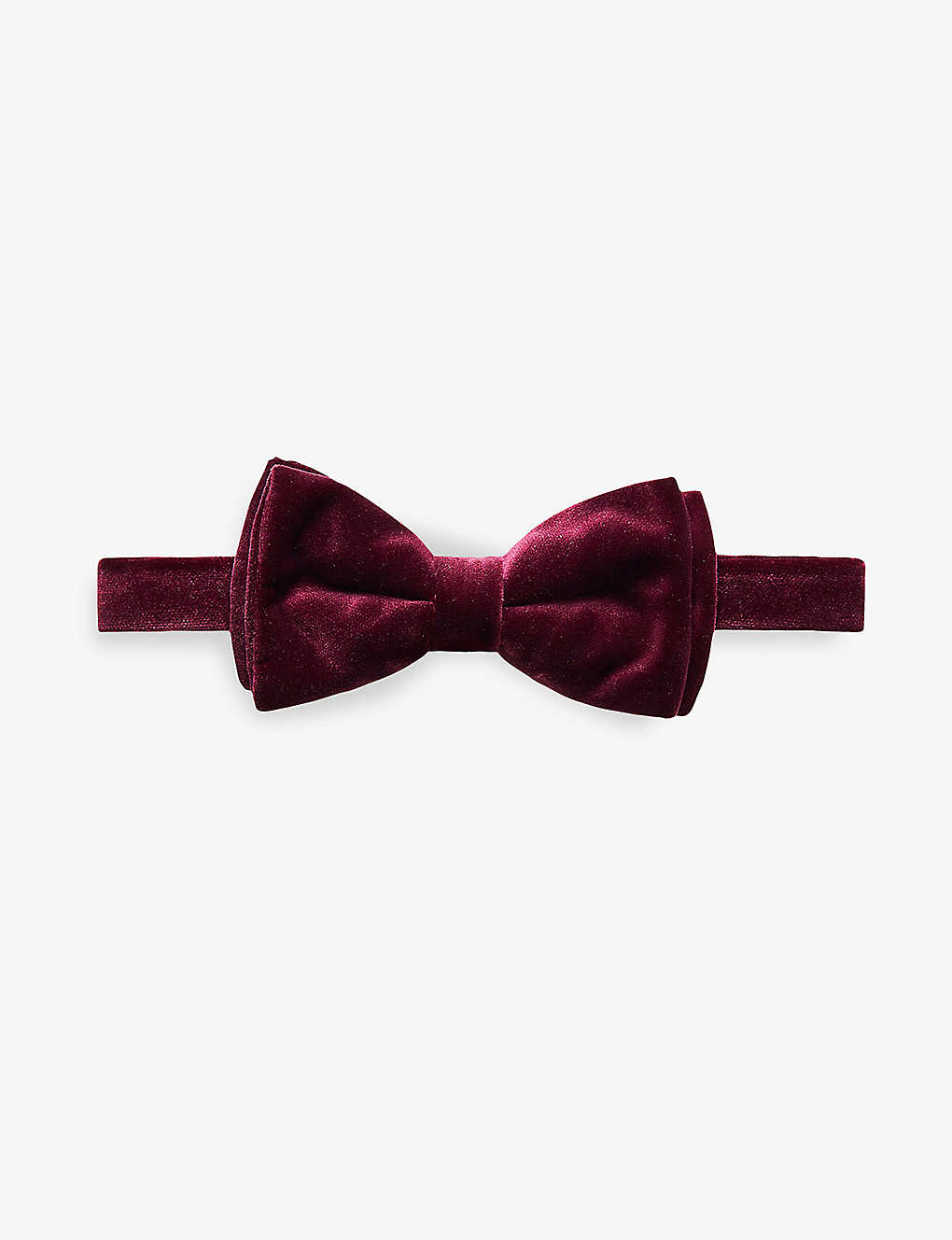 Shop Eton Men's Red Pre-tied Velvet Bow Tie