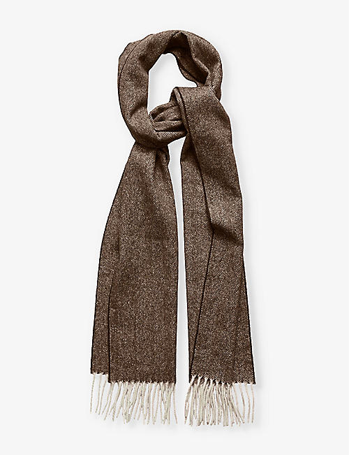 ETON: Herringbone wool scarf
