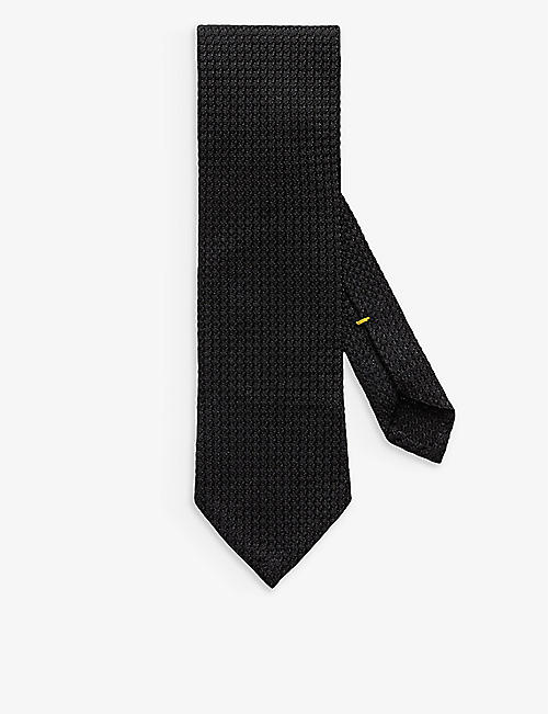 ETON: Textured woven silk tie