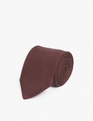 ETON: Textured woven silk tie