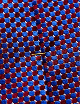ETON: Geometric-pattern silk tie
