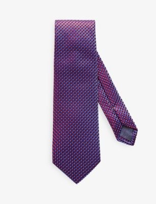 ETON: Geometric-pattern silk tie