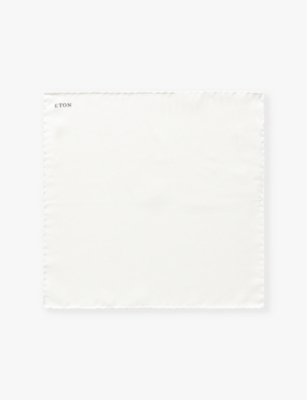 ETON: Logo-embroidered silk pocket square