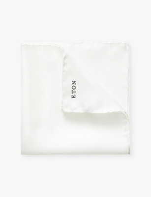 ETON: Logo-embroidered silk pocket square