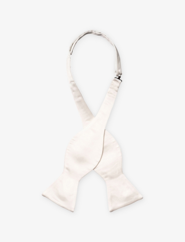 Self-tied silk bow tie