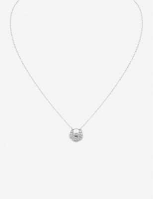CARTIER - Amulette de Cartier 18ct white-gold and diamond necklace ...