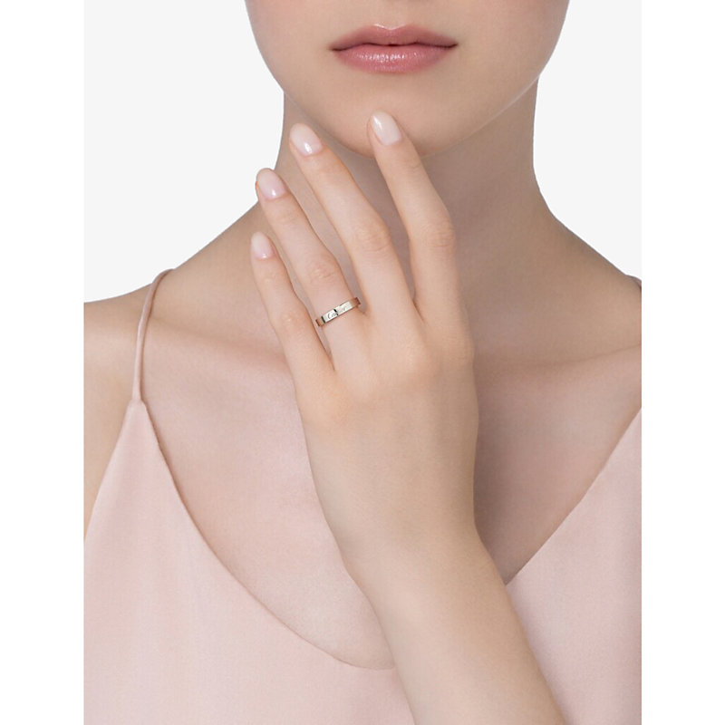 Shop Cartier Womens Silver (silver) C De Platinum Wedding Ring