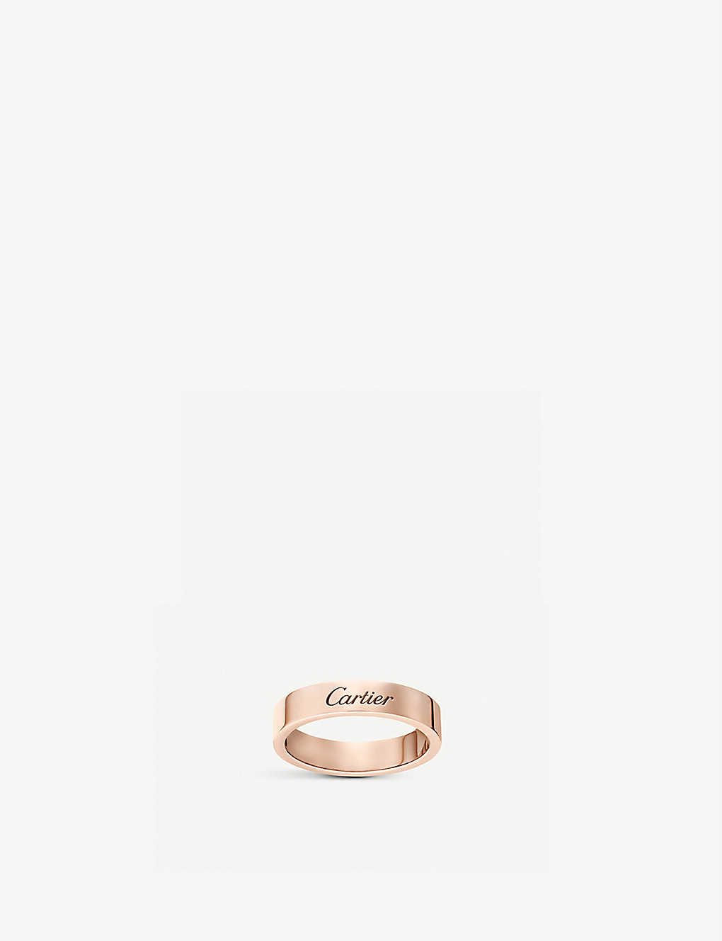 Cartier C De Cartier Rose Gold Wedding Ring Selfridges Com