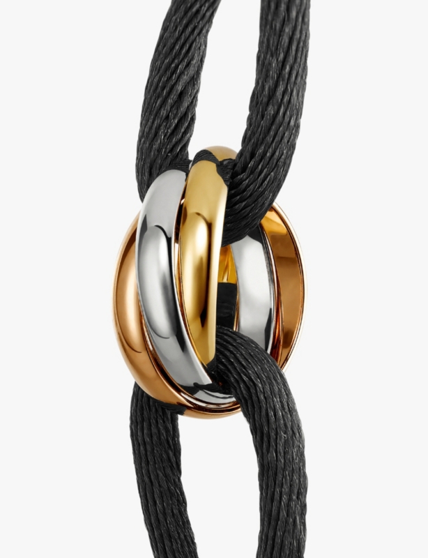 Trinity 18ct rose, yellow and white-gold bracelet