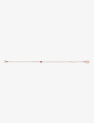 Shop Cartier Womens D'amour Small Model 18ct Rose-gold And 0.17ct Sapphire Bracelet