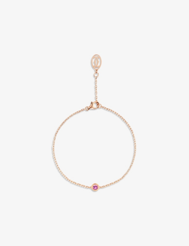 Cartier d’Amour small model 18ct rose-gold and 0.17ct sapphire bracelet