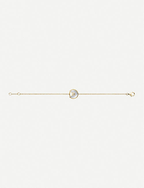CARTIER: Amulette de Cartier 18ct yellow-gold and white mother-of-pearl bracelet