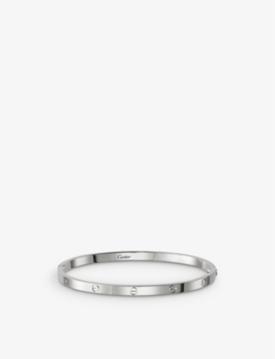 CARTIER: LOVE small 18ct white-gold bracelet