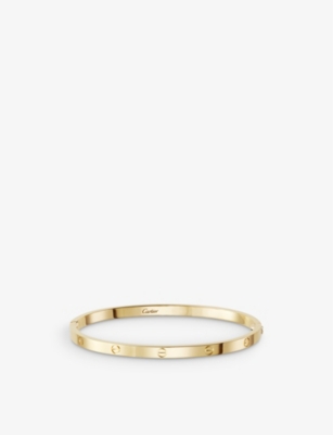 LOVE small 18ct yellow-gold bracelet 